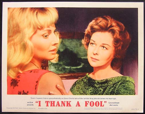I THANK A FOOL Susan Hayward 1962 Lobby Card 2 - Moviemem Original ...