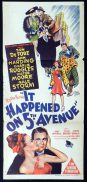 IT HAPPENED ON FIFTH AVENUE Daybill Movie Poster 1947 Don DeFore FRANK TYLER ART