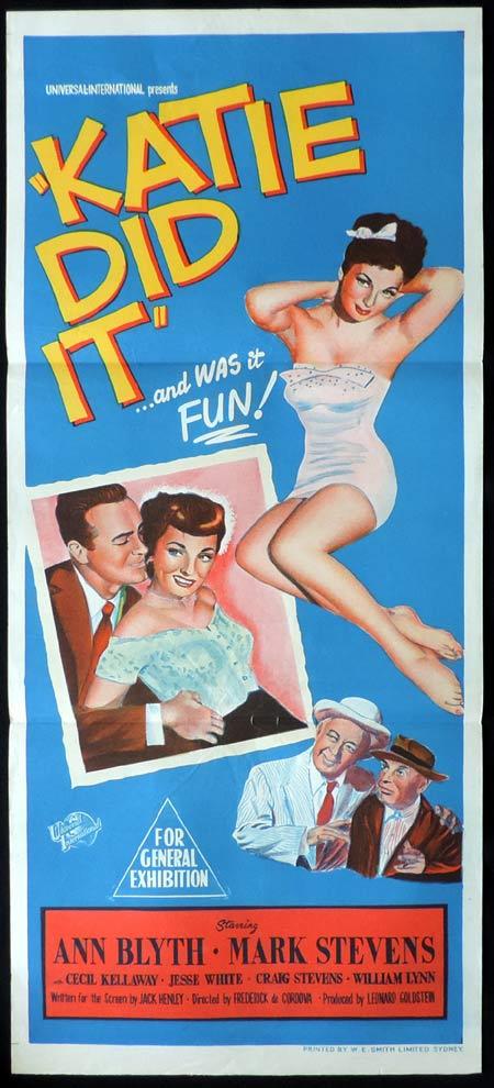 KATIE DID IT Original Daybill Movie Poster Ann Blyth