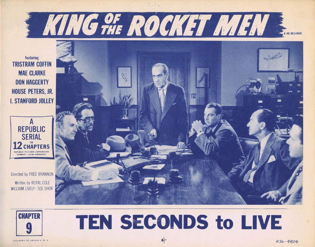 KING OF THE ROCKET MEN 1956r Republic Cliffhanger Serial Lobby Card 8 (Chapt. 9)