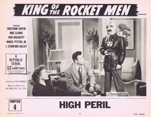 KING OF THE ROCKET MEN 1956r Republic Cliffhanger Serial Lobby Card (Chapt 4)