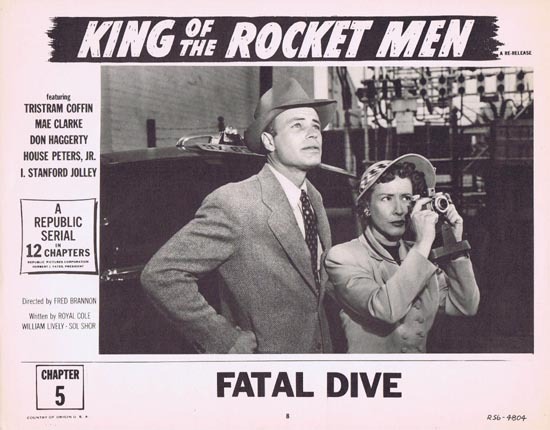 KING OF THE ROCKET MEN 1956r Republic Serial Lobby Card 1