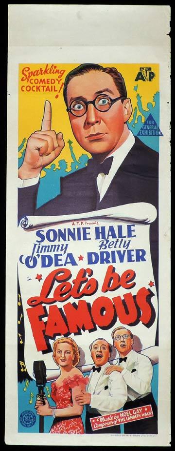 LETS BE FAMOUS Long Daybill Movie Poster 1939 Ealing Studios
