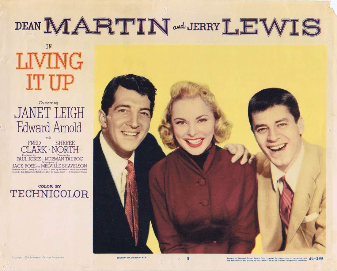 LIVING IT UP Lobby Card 5 1954 Jerry Lewis Dean Martin