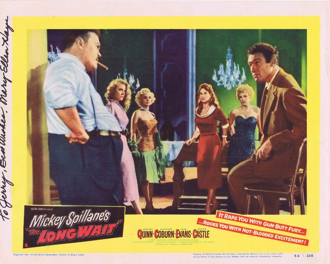 THE LONG WAIT Original Lobby Card Autographed by Mary Ellen Kay
