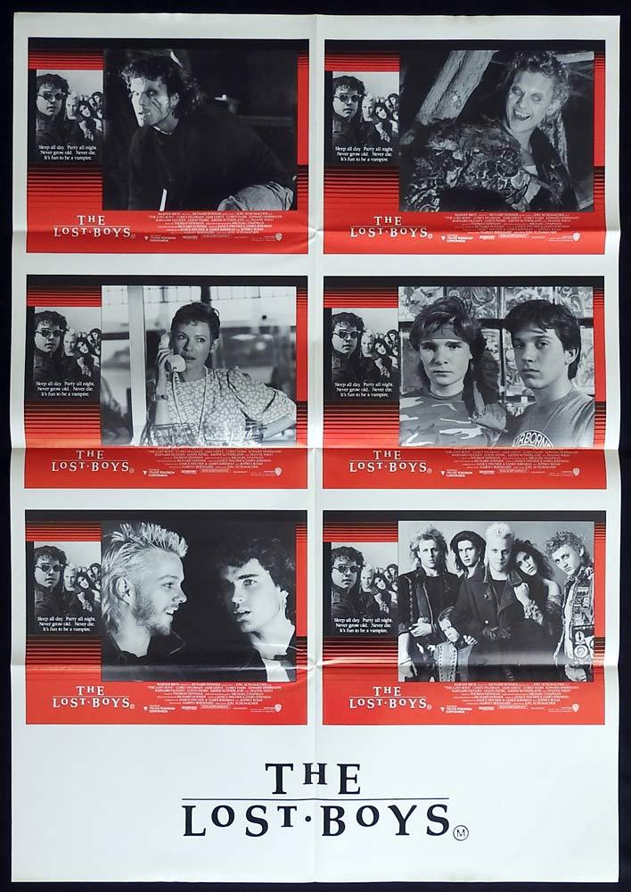 THE LOST BOYS Original UNCUT Photo Sheet Movie poster Keifer Sutherland Vampire