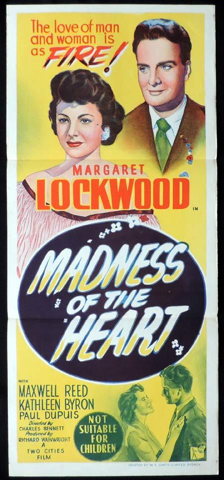 MADNESS OF THE HEART Original Daybill Movie Poster Margaret Lockwood