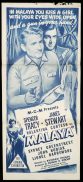 MALAYA Original Daybill Movie Poster SPENCER TRACY James Stewart Sydney Greenstreet Marchant Graphics