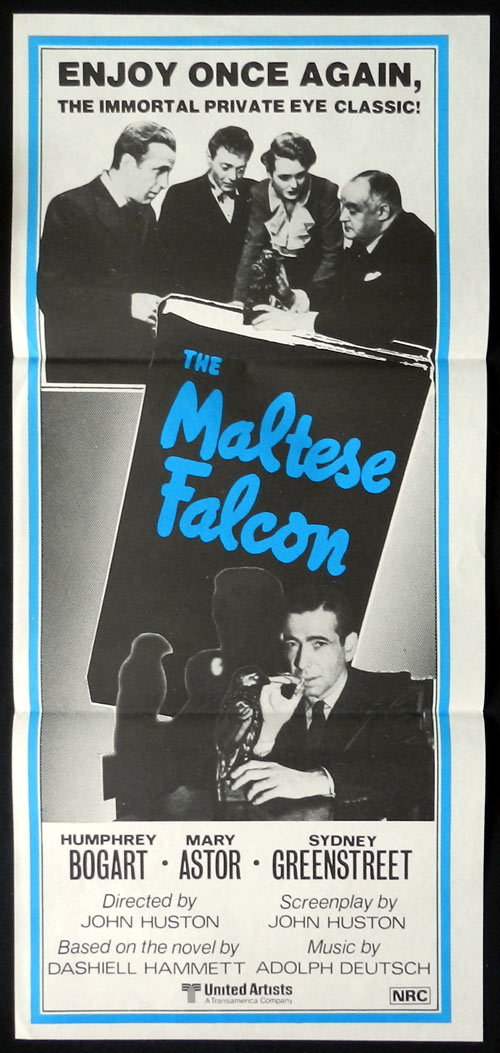 THE MALTESE FALCON Daybill Movie poster 1970sr Humphrey Bogart