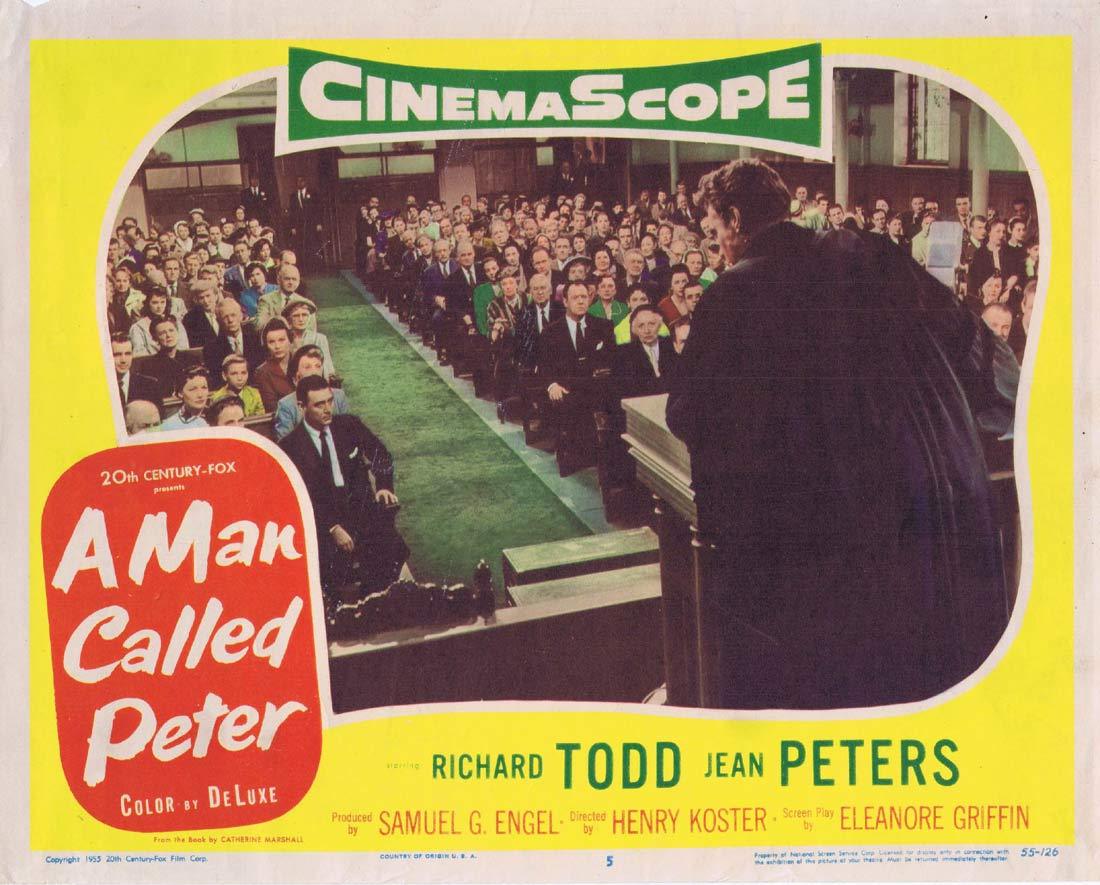 A MAN CALLED PETER Original Lobby Card 5 Richard Todd Jean Peters