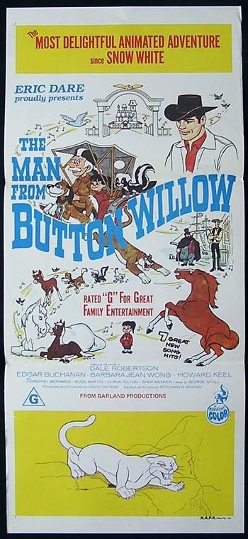 THE MAN FROM BUTTON WILLOW Original Daybill Movie Poster Dale Robertson Edgar Buchanan