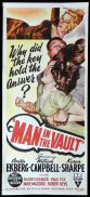 MAN IN THE VAULT Original Daybill Movie poster Anita Ekberg Film Noir