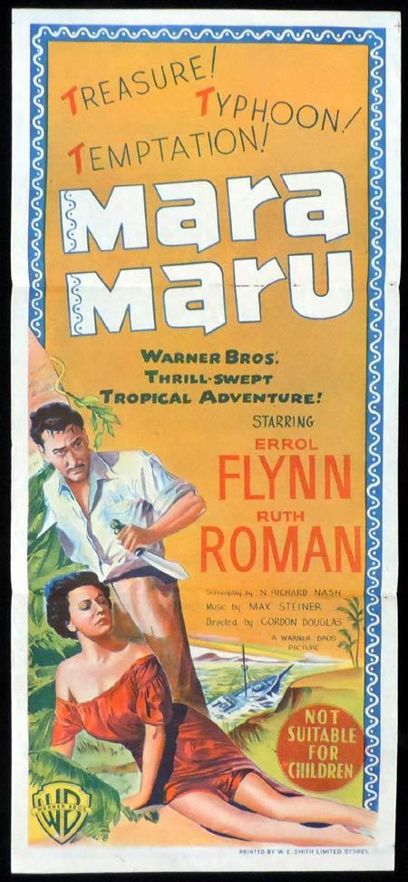 MARA MARU Original Daybill Movie Poster Errol Flynn