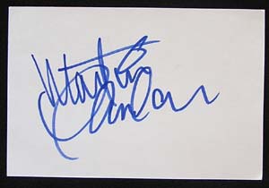 MARTIN LANDAU (Starred in Hitchcock’s North by Northwest) – Autographed Index card