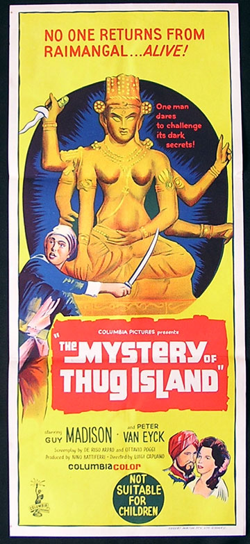 MYSTERY OF THUG ISLAND 1965 Guy Madison RARE Daybill Movie poster