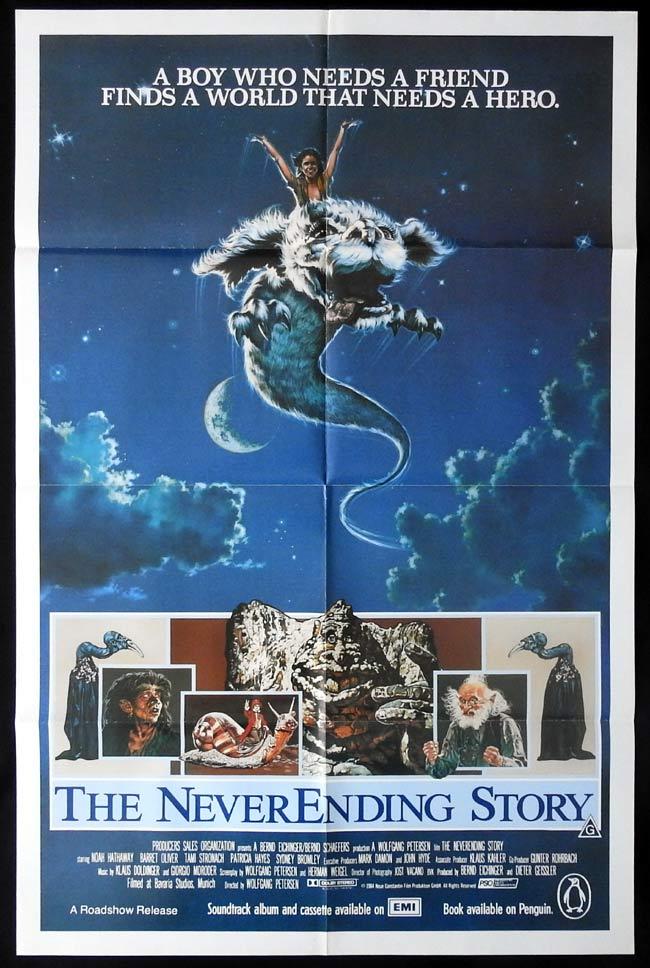 THE NEVER ENDING STORY Original One sheet Movie Poster Wolfgang Petersen