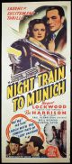 NIGHT TRAIN TO MUNICH Long Daybill Movie poster 1940 Margaret Lockwood Rex Harrison