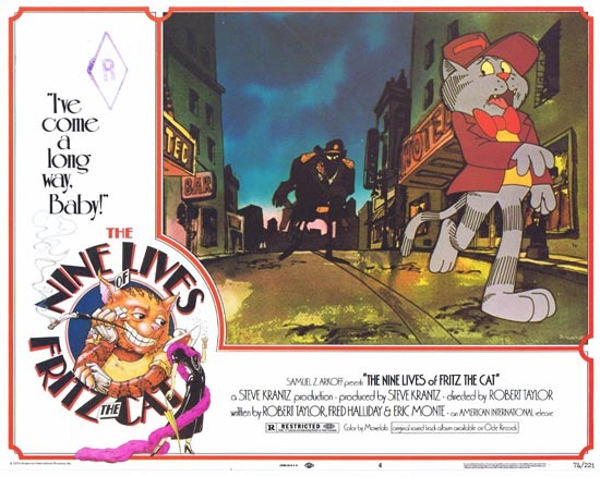 THE NINE LIVES OF FRITZ THE CAT 1974 Lobby Card 4