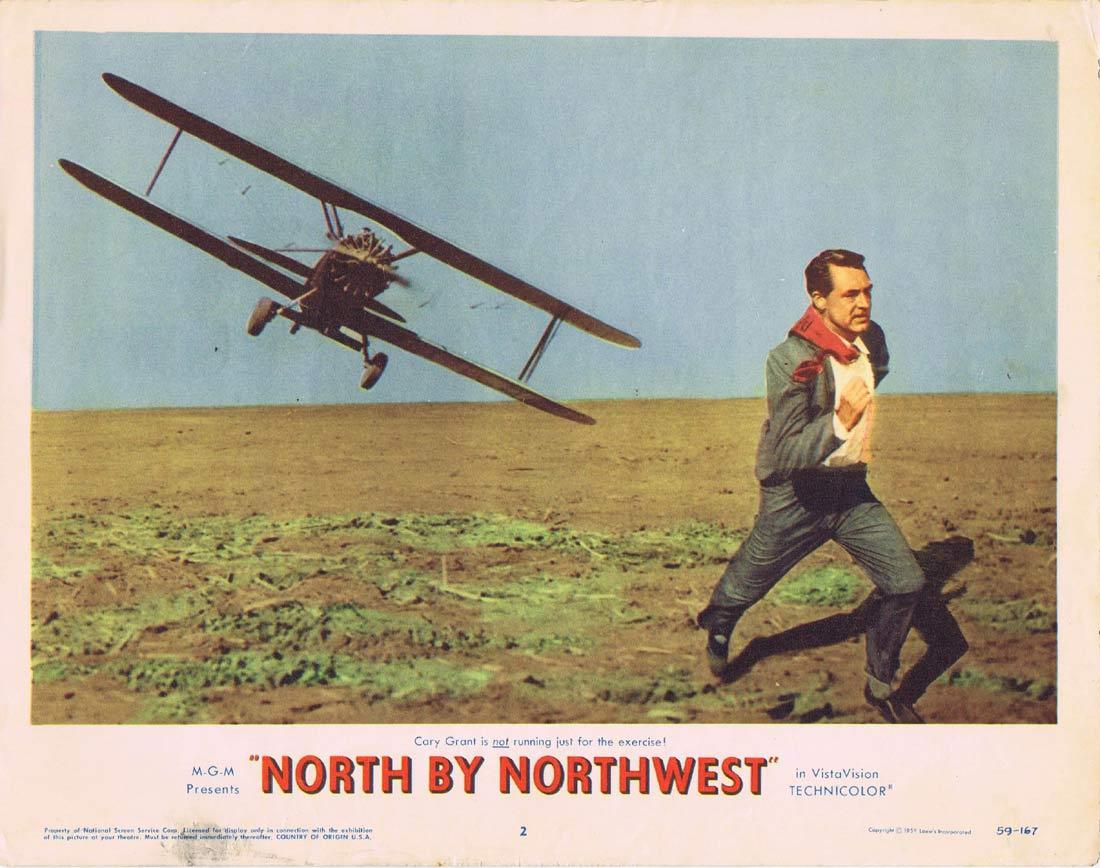 NORTH BY NORTHWEST Lobby Card 2 1959 Alfred Hitchcock Cary Grant Cropduster