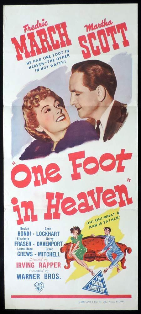 ONE FOOT IN HEAVEN Original Daybill Movie Poster Fredric March Marchant Graphics