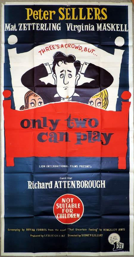ONLY TWO CAN PLAY Original 3 Sheet Movie Poster Peter Sellers