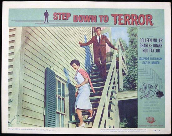 STEP DOWN TO TERROR 1959 Film Noir Lobby Card 1