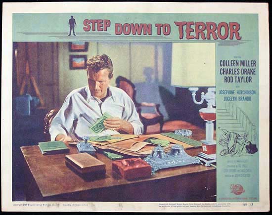 STEP DOWN TO TERROR 1959 Film Noir Lobby Card 2