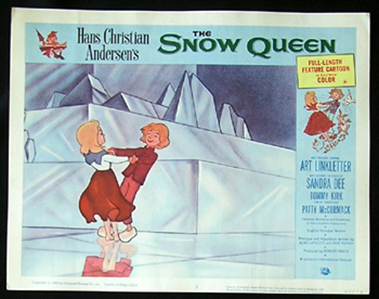 HANS CHRISTIAN ANDERSEN’S THE SNOW QUEEN 1960 Lobby Card 2 1971 Animated Film