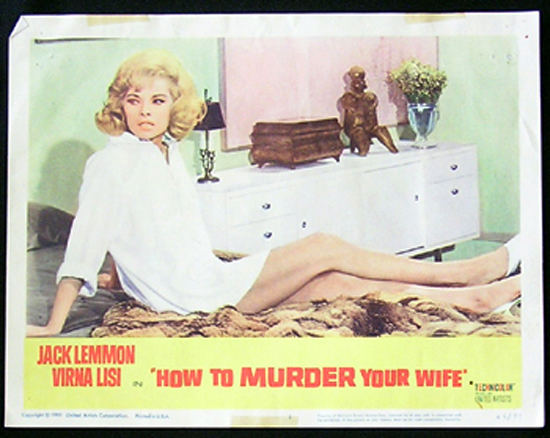 HOW TO MURDER YOUR WIFE Lobby card 1 1965 Jack Lemmon Virna Lisi
