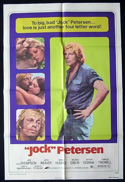 PETERSEN 1974 Jack Thompson RARE US ONE SHEET Movie Poster