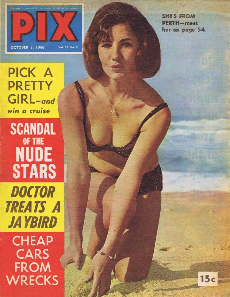 PIX Magazine Oct 8 1966 Nude Stars Scandal Cheap Car Wrecks