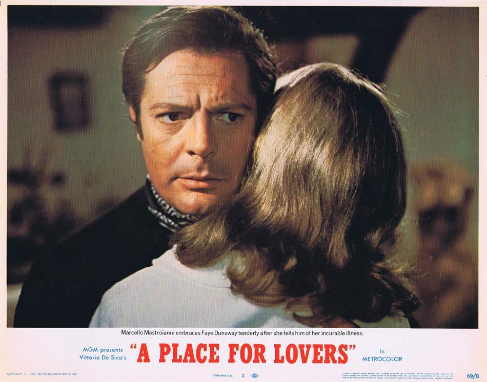 A PLACE FOR LOVERS Lobby Card 2 Marcello Mastroianni Faye Dunaway