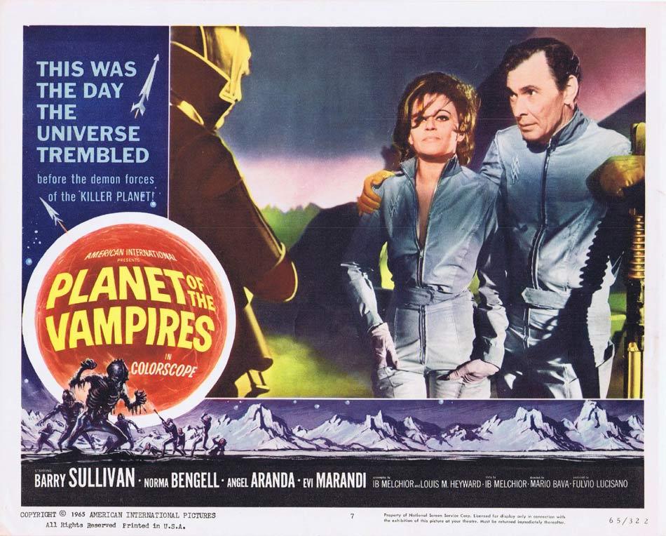 Planet Of The Vampires Lobby Card Barry Sullivan Sci Fi Moviemem Original Movie Posters