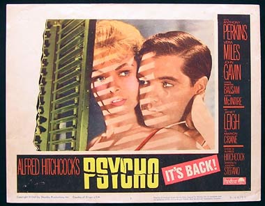 PSYCHO ’65R-Hitchcock Lobby card #1