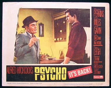PSYCHO ’65R-Hitchcock Lobby card #2