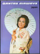 QANTAS Vintage Travel Poster JAPAN c.1970s