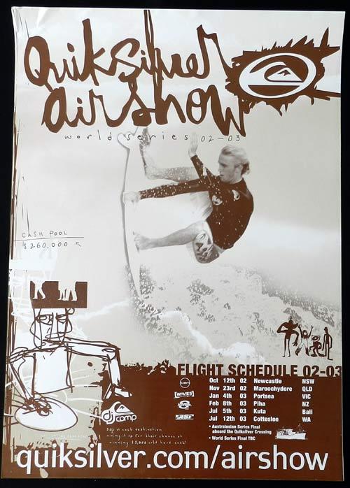 QUIKSILVER AIRSHOW Movie Poster SURFING