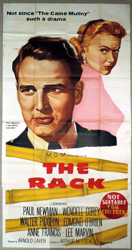 THE RACK Original 3 Sheet Movie Poster Paul Newman