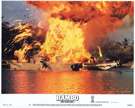 RAMBO FIRST BLOOD II US Lobby card 4 Sylvester Stallone