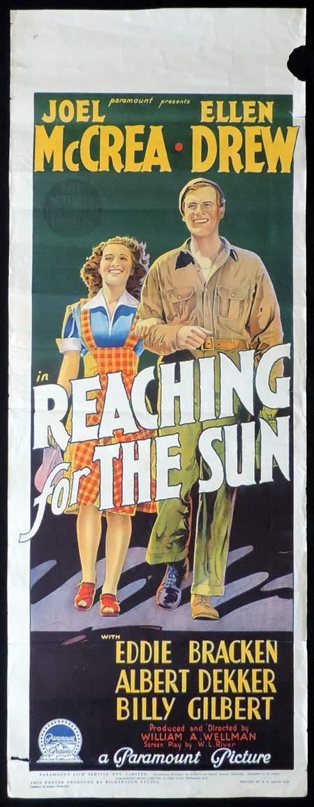 REACHING FOR THE SUN Long Daybill Movie poster Joel McCrea Ellen Drew