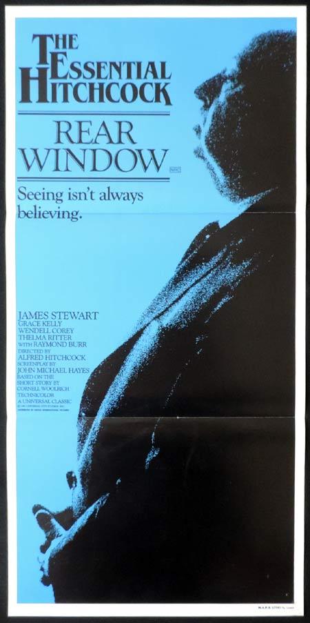 REAR WINDOW Daybill Movie poster 1983r Alfred Hitchcock James Stewart