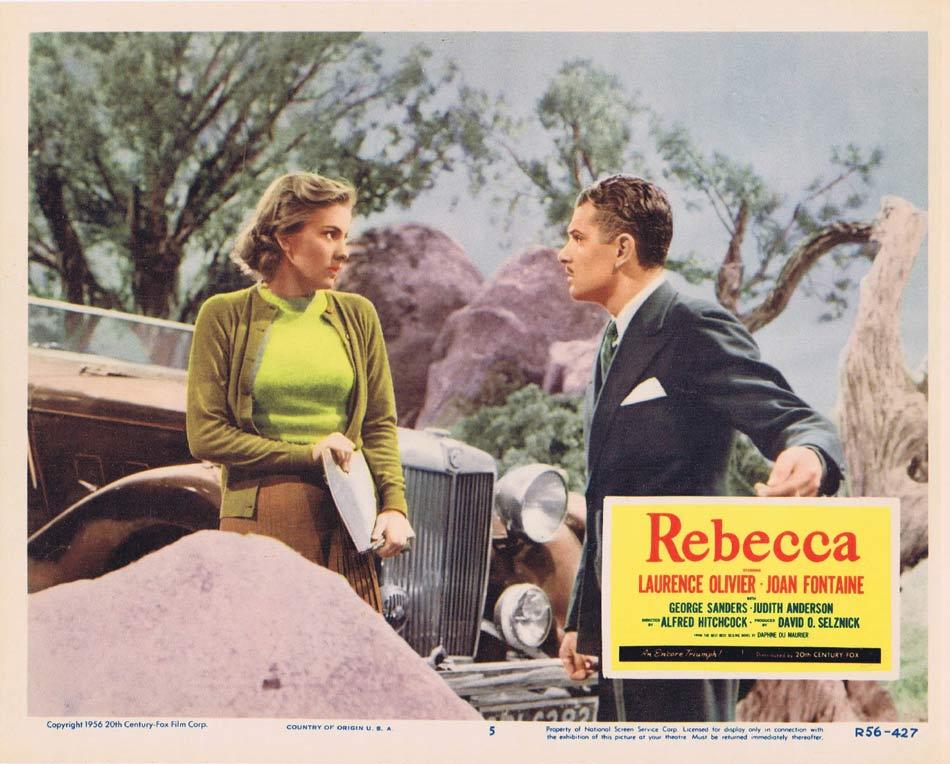 REBECCA Lobby card 5 1956r Alfred Hitchcock Laurence Olivier Joan Fontaine