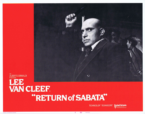 RETURN OF SABATA Lobby Card 3 Lee Van Cleef Spaghetti Western