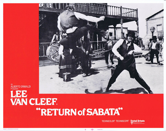 RETURN OF SABATA Lobby Card 6 Lee Van Cleef Spaghetti Western