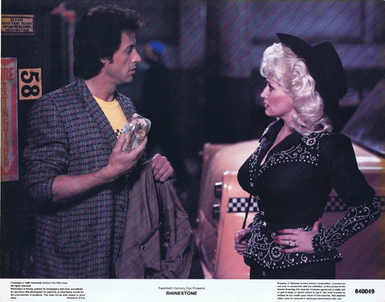 RHINESTONE Lobby Card 5 Dolly Parton Sylvester Stallone