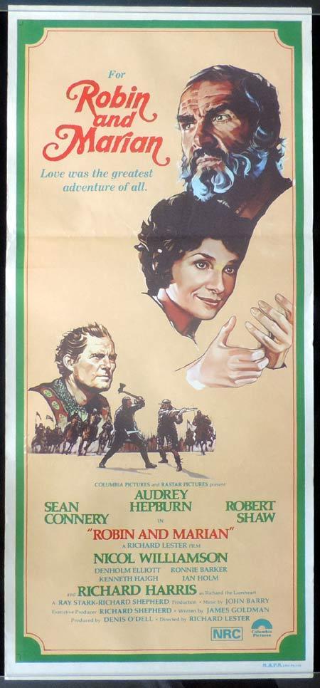 ROBIN AND MARIAN Daybill Movie Poster Audrey Hepburn Sean Connery