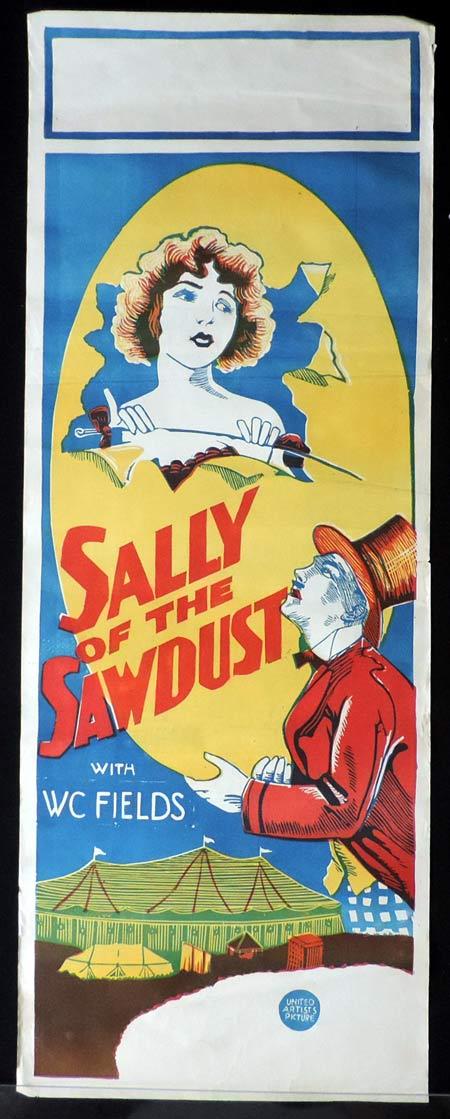 SALLY OF THE SAWDUST Long Daybill Movie poster D. W. Griffith W.C.Fields Circus