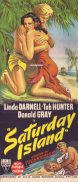 SATURDAY ISLAND aka ISLAND OF DESIRE Original Daybill Movie Poster RKO Linda Darnell