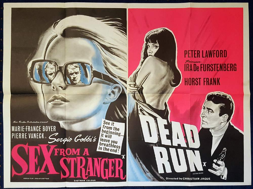 SEX FROM A STRANGER DEAD RUN Double Bill British Quad Movie poster