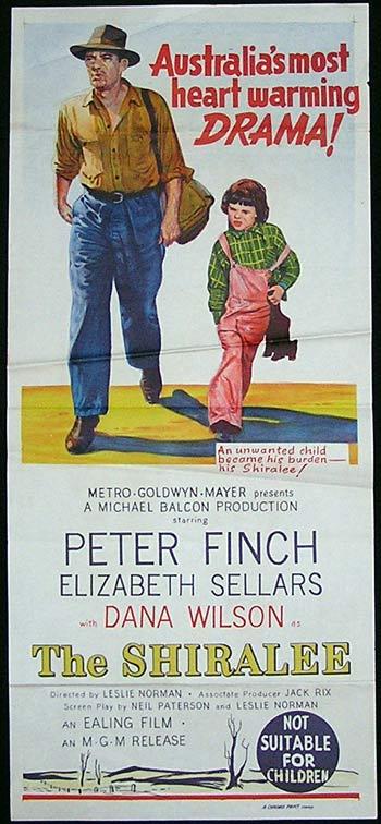 SHIRALEE Movie Poster 1957 Peter Finch VERY RARE Australian Daybill